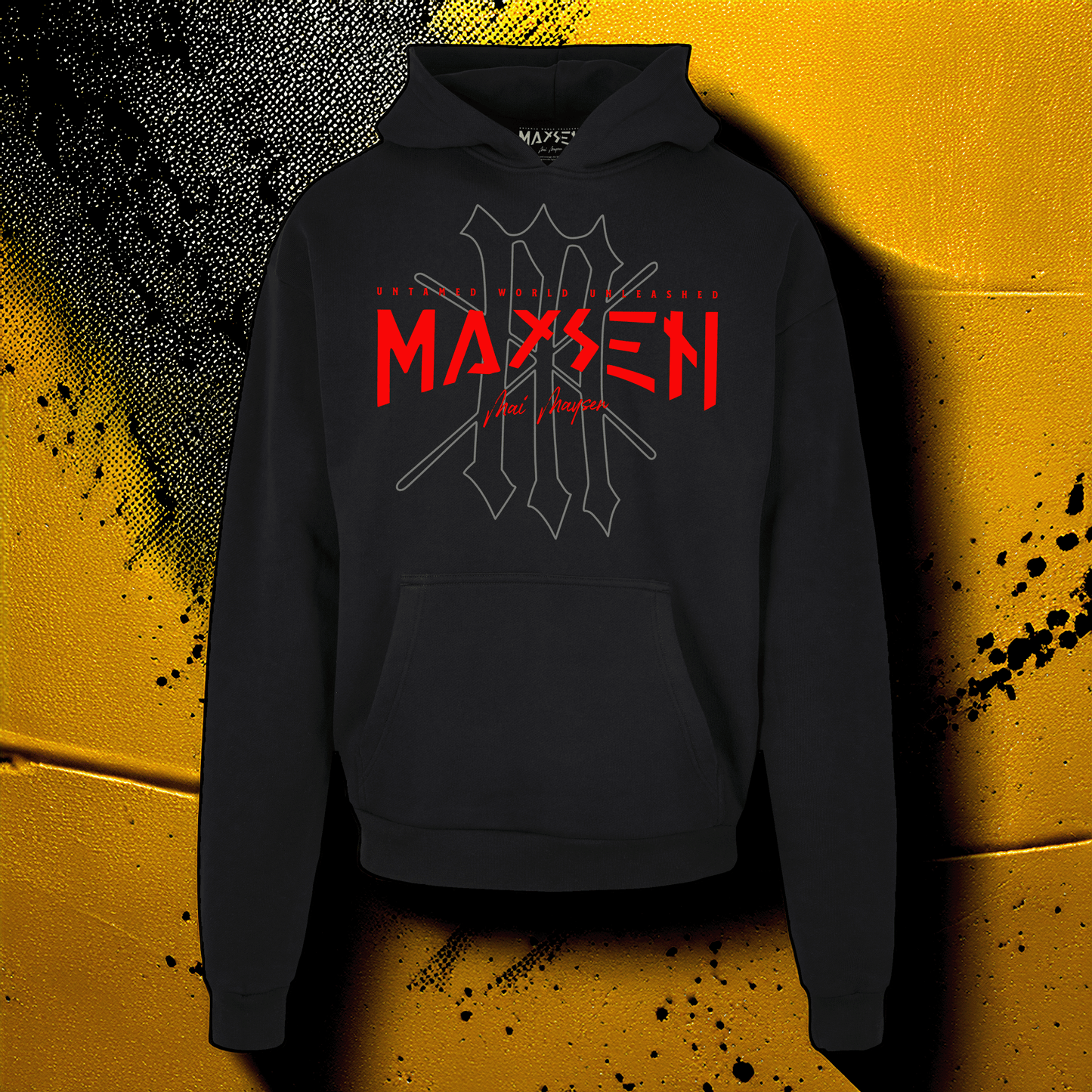 Maysen Red Logo Ultra Heavy Cotton Box Hoodie