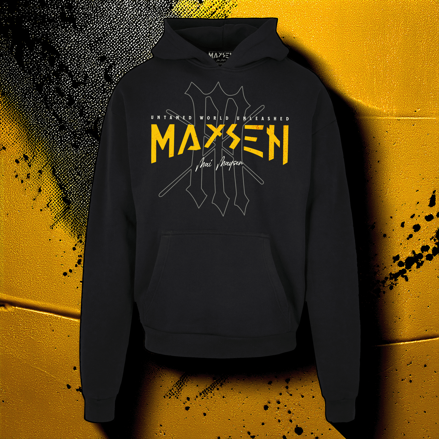 Maysen Yellow Logo Ultra Heavy Cotton Box Hoodie