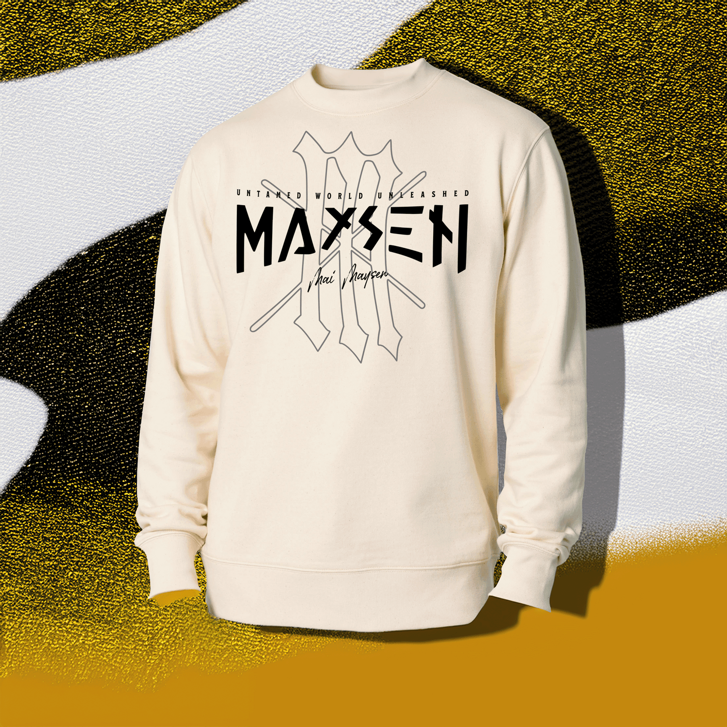 May Maysen Black Logo Iconic Unisex Crewneck-Sweatshirt