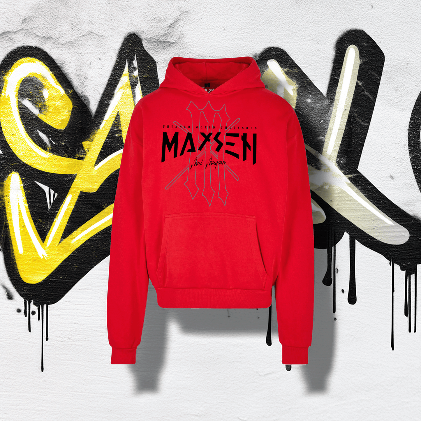 Maysen Black Logo Ultra Heavy Cotton Box Hoodie