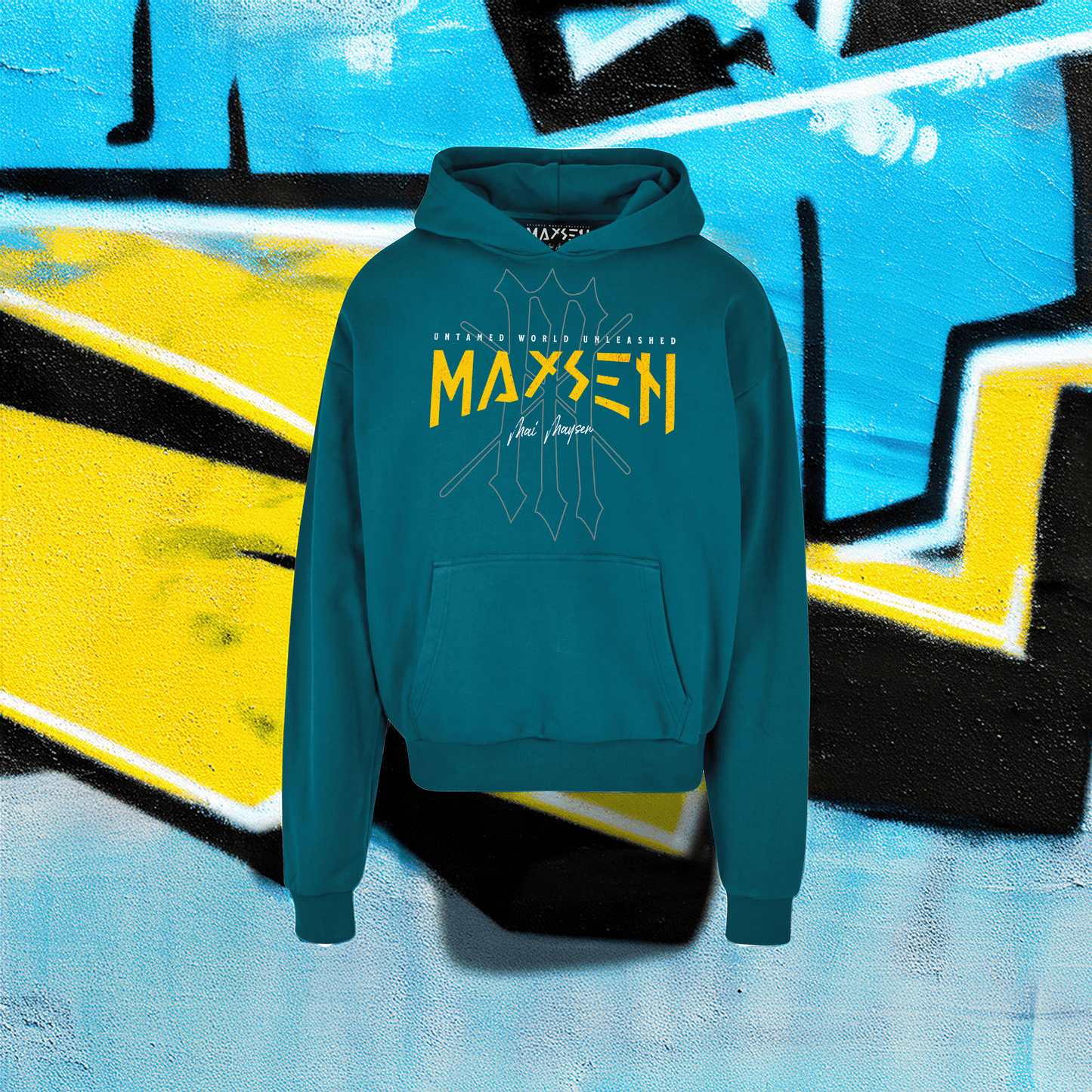 Maysen Yellow Logo Ultra Heavy Cotton Box Hoodie