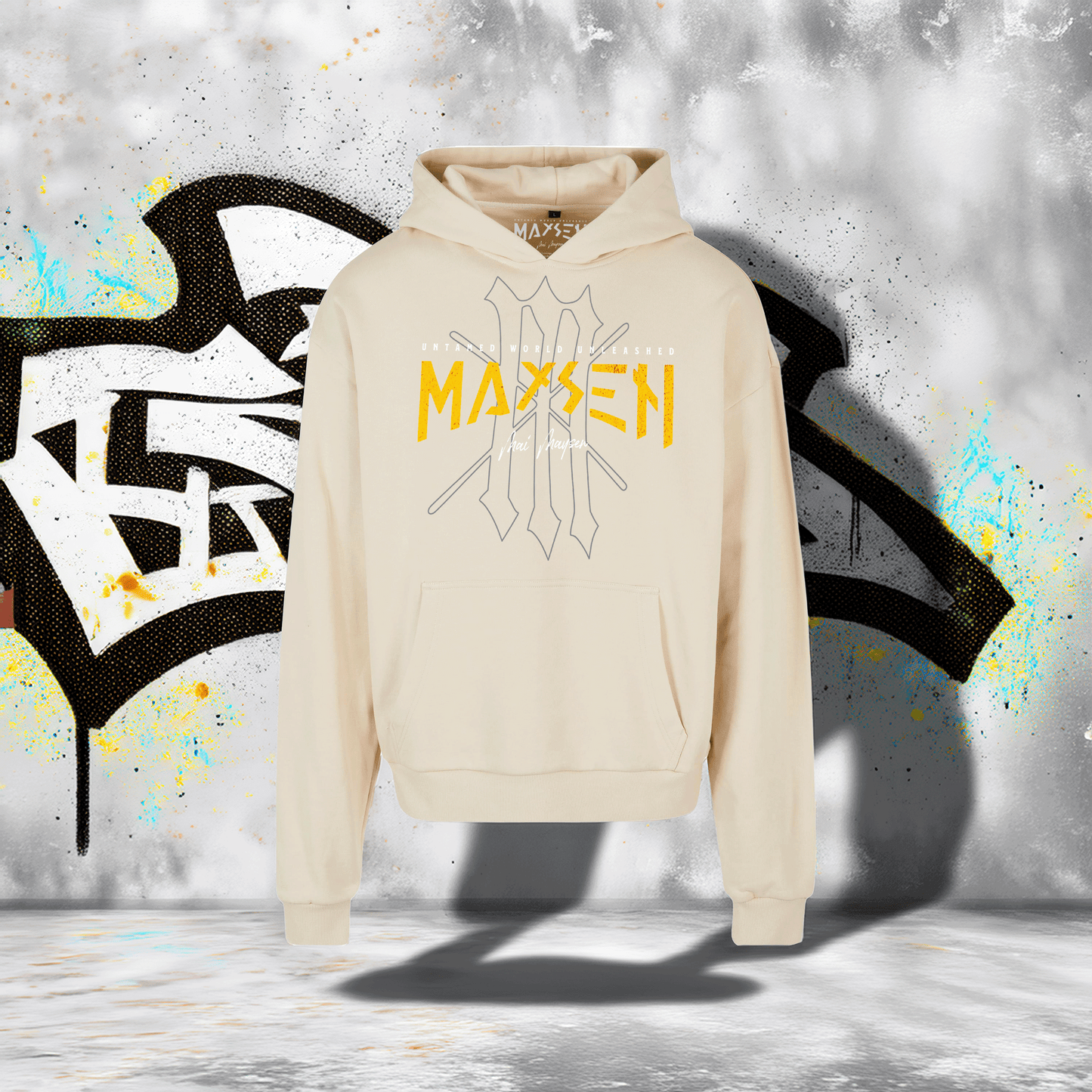 Maysen Yellow Logo Ultra Heavy Cotton Box Hoodie
