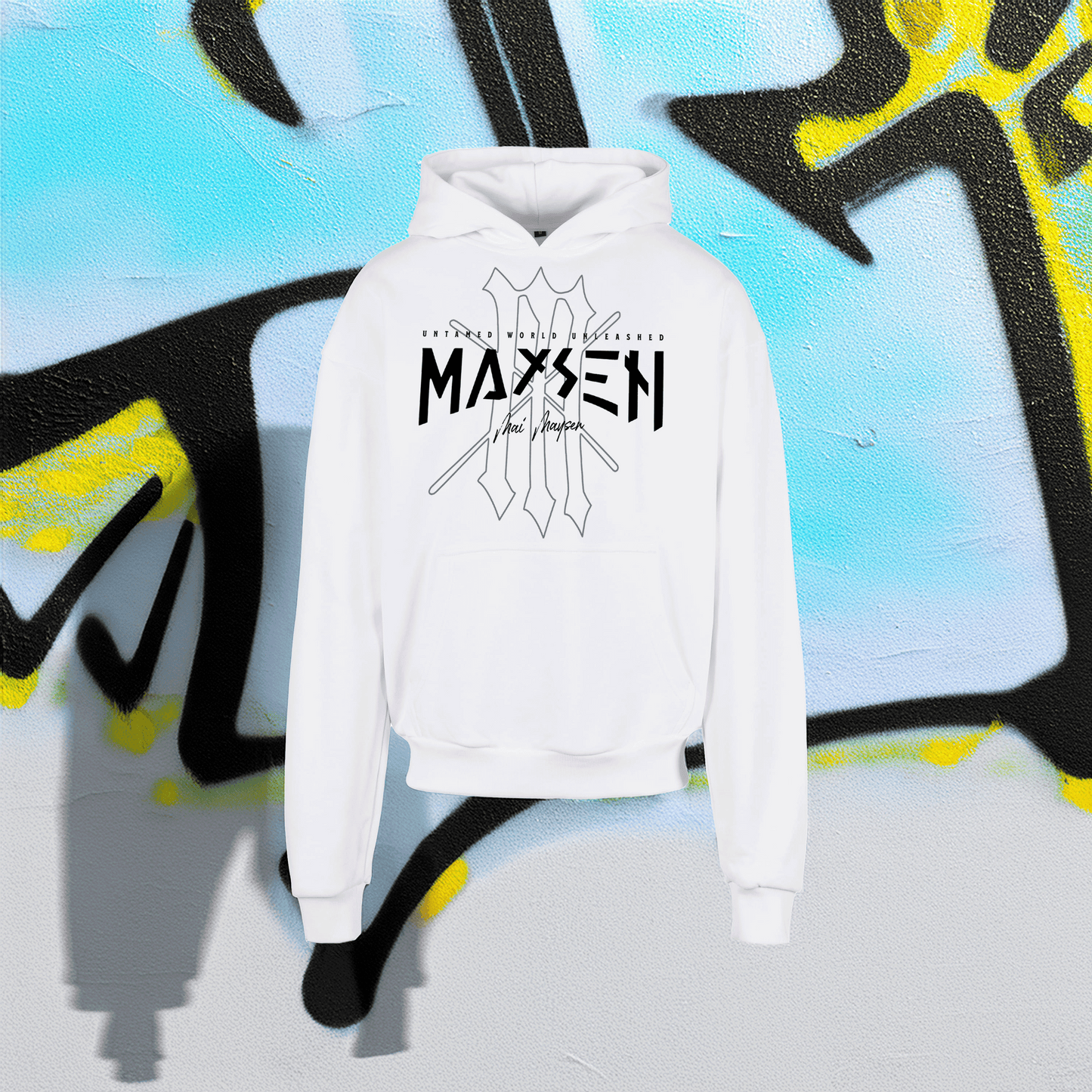 Maysen Black Logo Ultra Heavy Cotton Box Hoodie