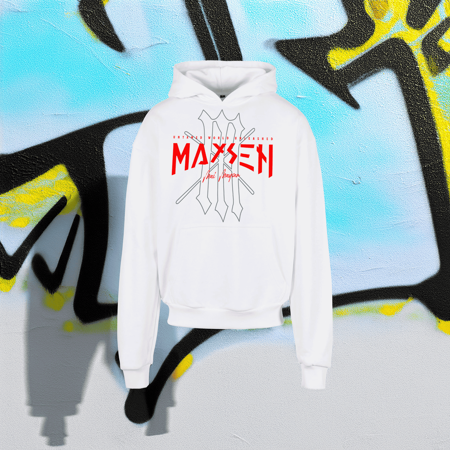 Maysen Red Logo Ultra Heavy Cotton Box Hoodie