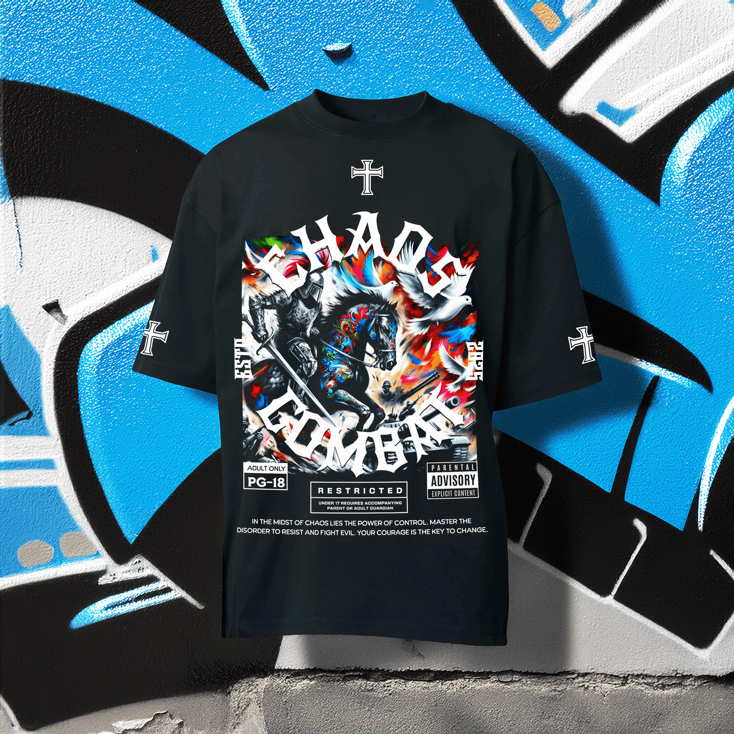 Chaos Combat Blaster 2.0 Oversized T-Shirt