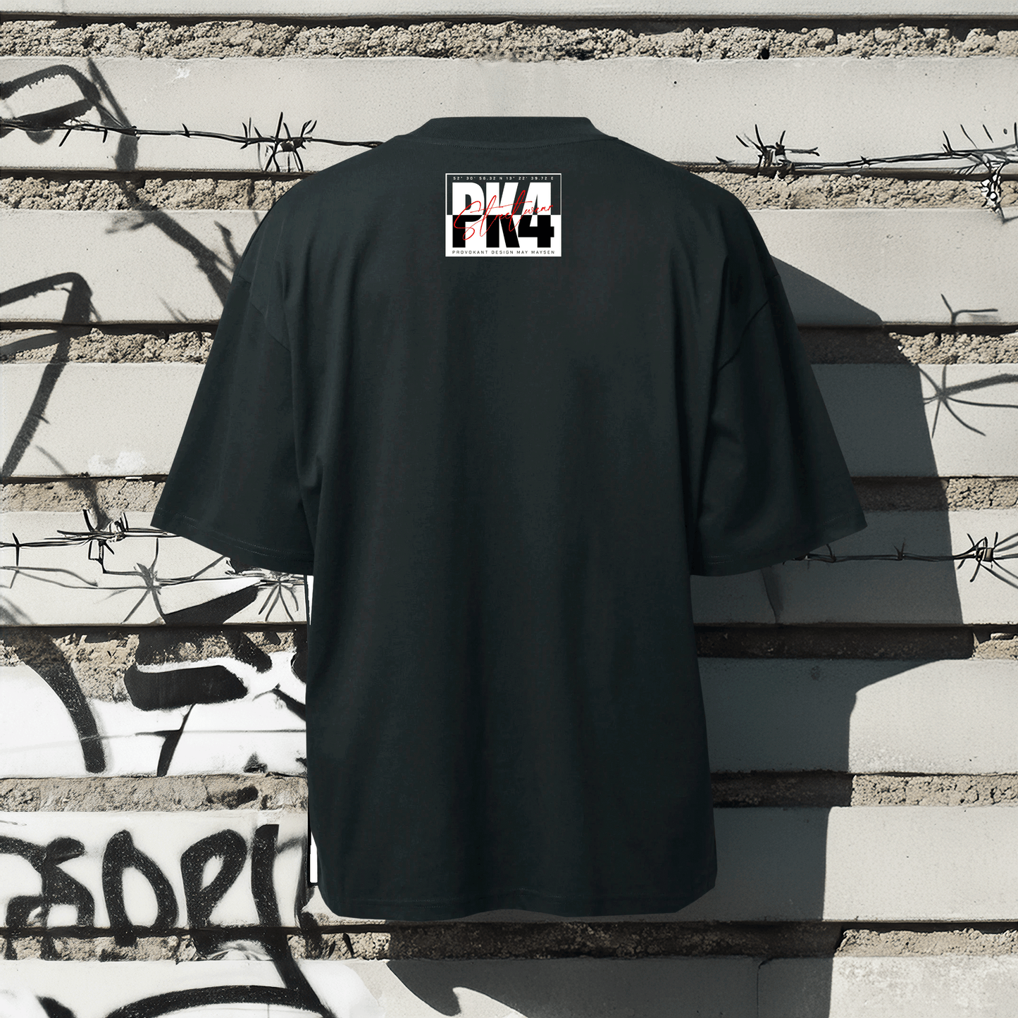 Crime Black Color Blaster 2.0 Oversized T-Shirt