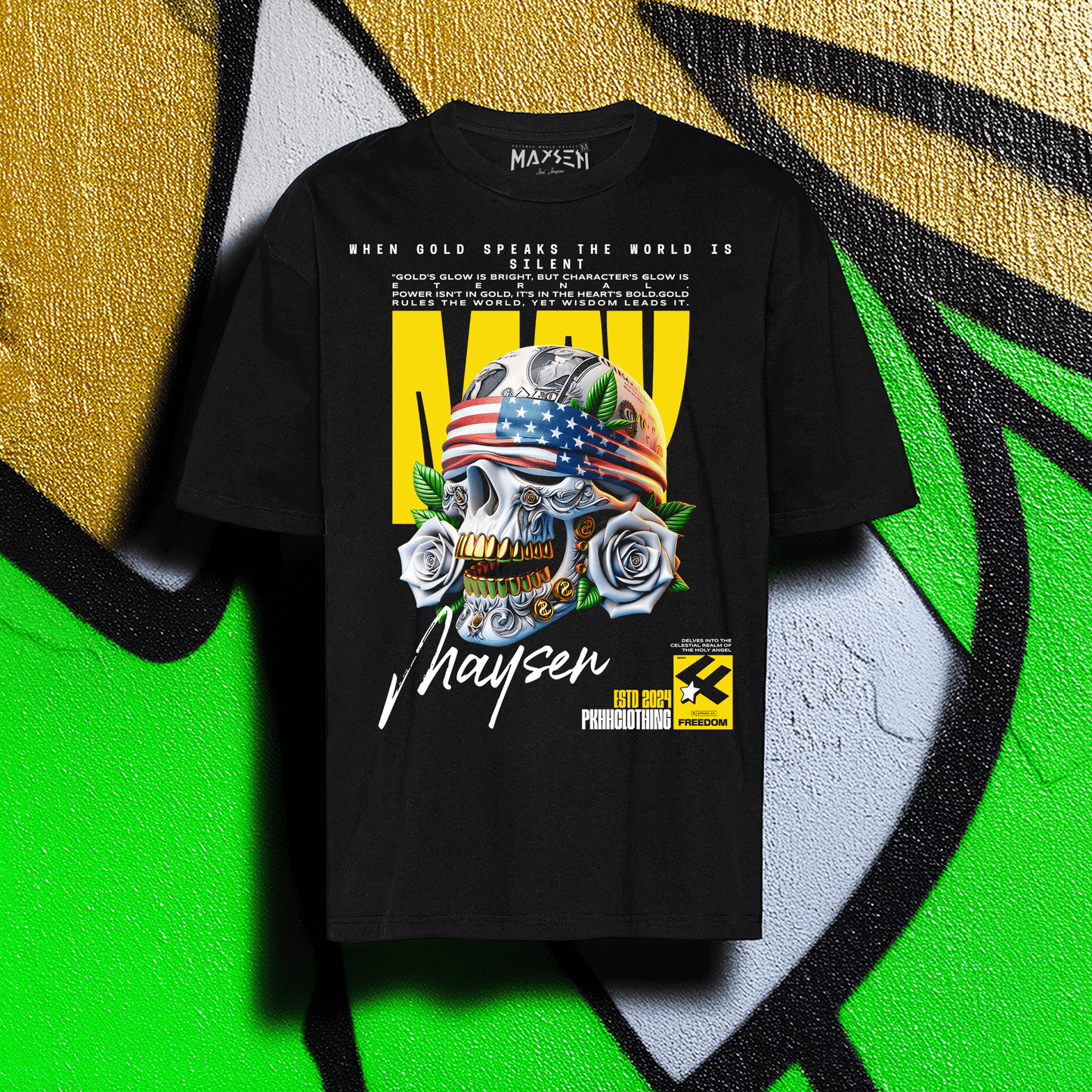 Gold Tiger Cotton Oversized T-Shirt