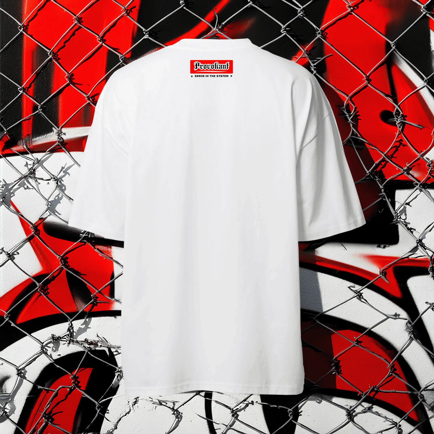 Chaos White Color Blaster 2.0 Oversized T-Shirt