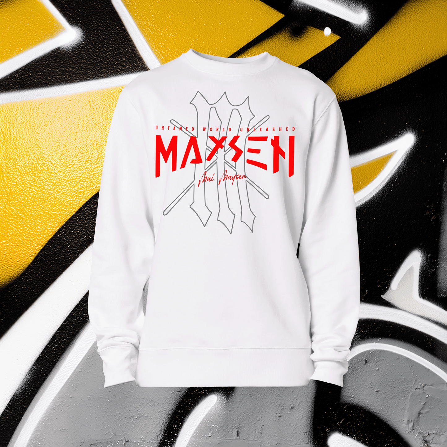 May Maysen Red Logo Iconic Unisex Crewneck-Sweatshirt