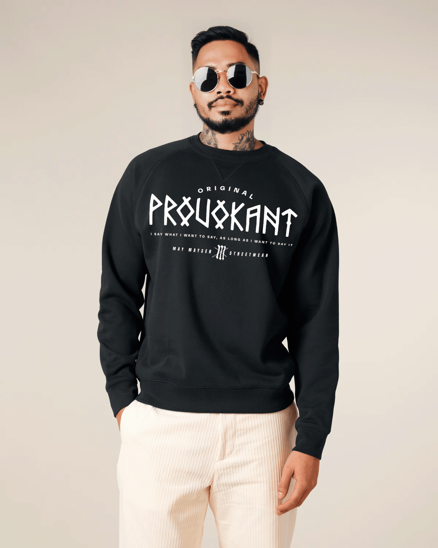 Provokant Logo Original Knoxer Unisex-Relaxed-Raglan-Sweatshirt