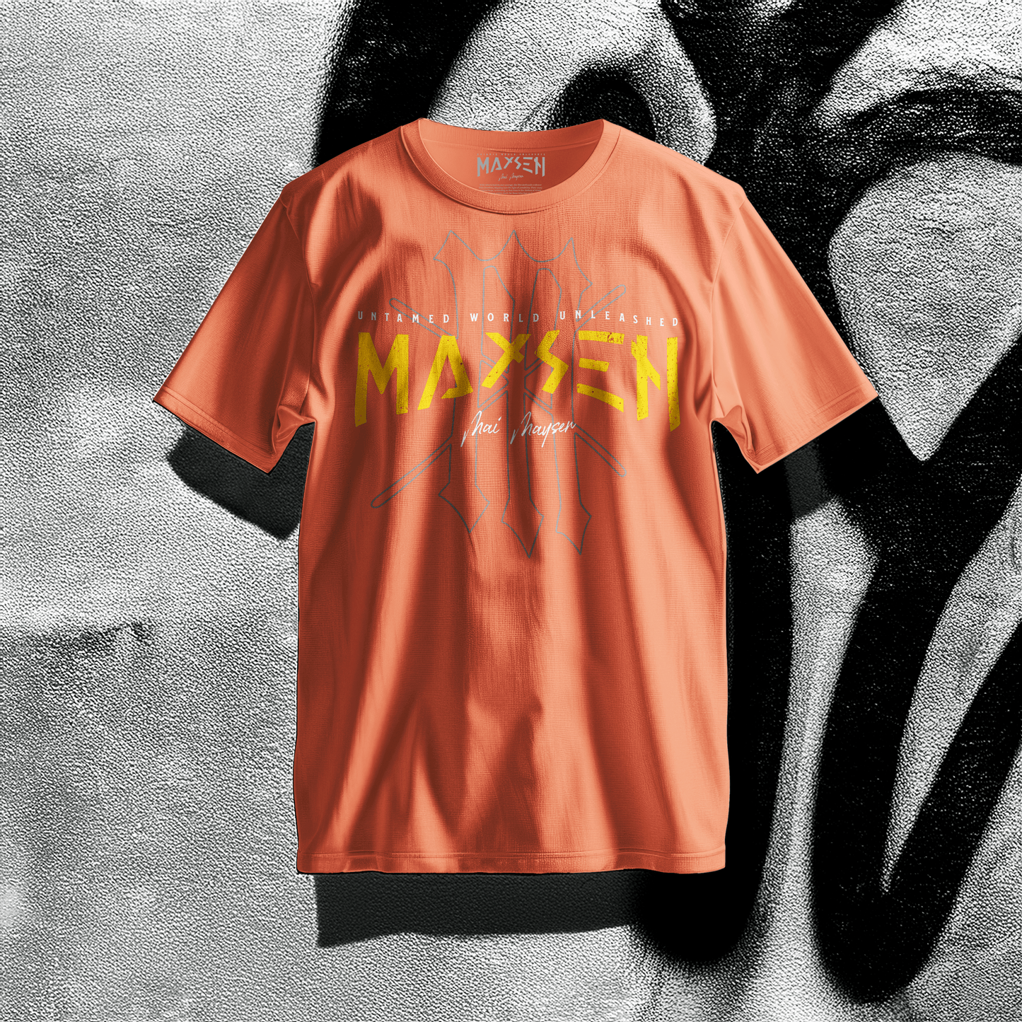 Maysen Yellow Logo Premium T-Shirt