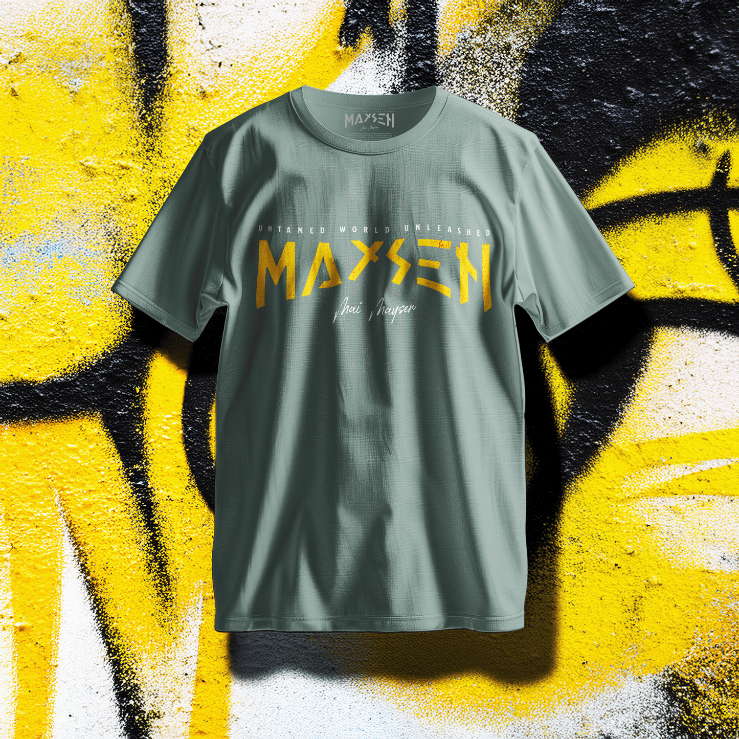 Maysen Yellow Logo Premium T-Shirt