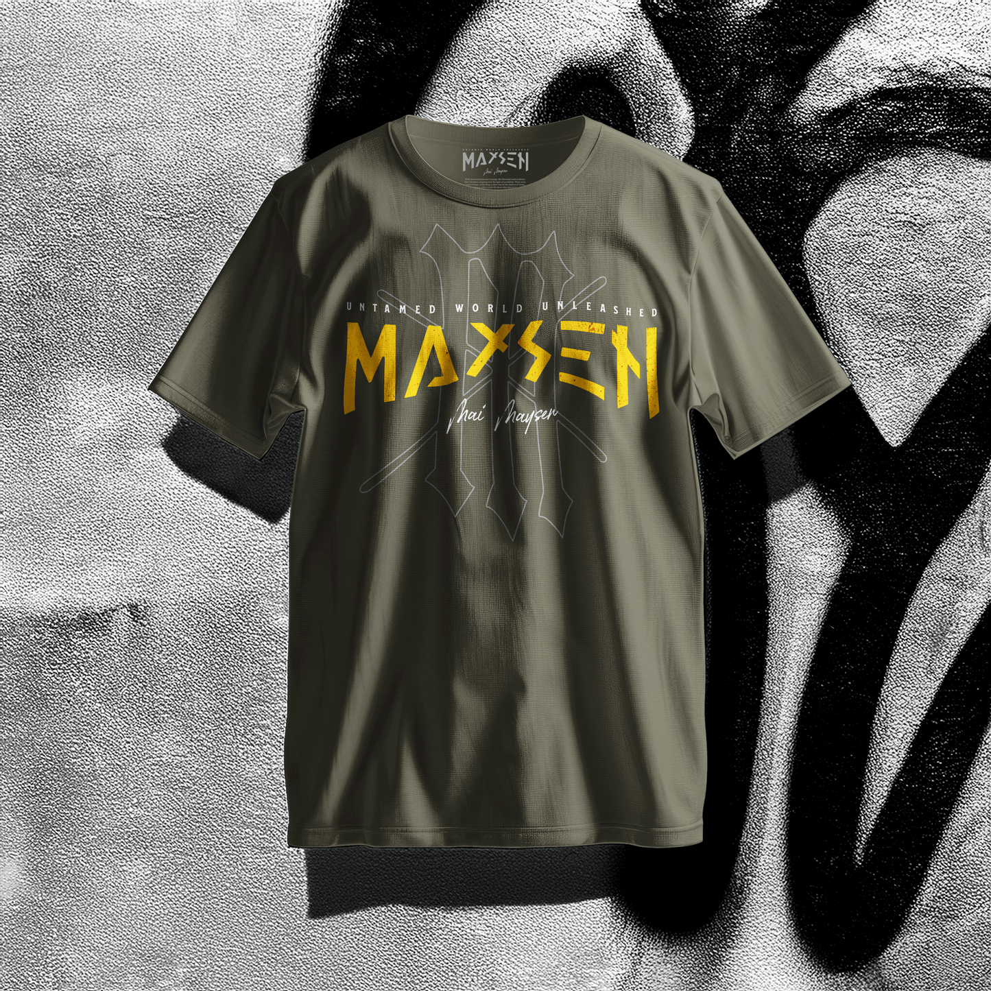Maysen Yellow Logo Premium T-Shirt
