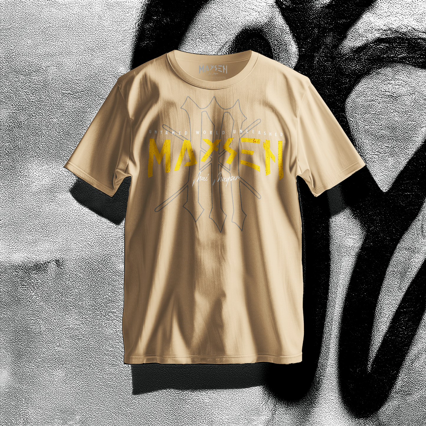 Maysen Yellow Logo Premium T-Shirt