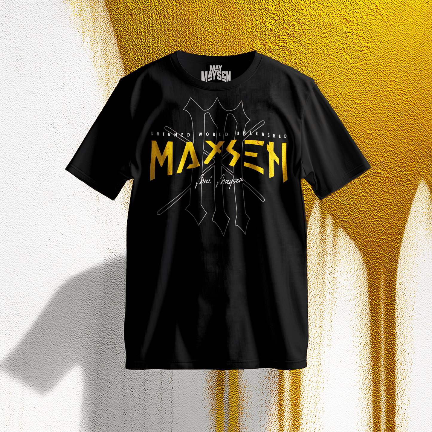 Maysen Yellow Logo Premium T-Shirt