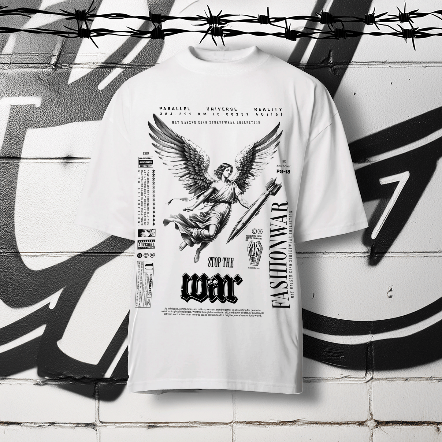 Stop the War Blaster 2.0 Oversized T-Shirt