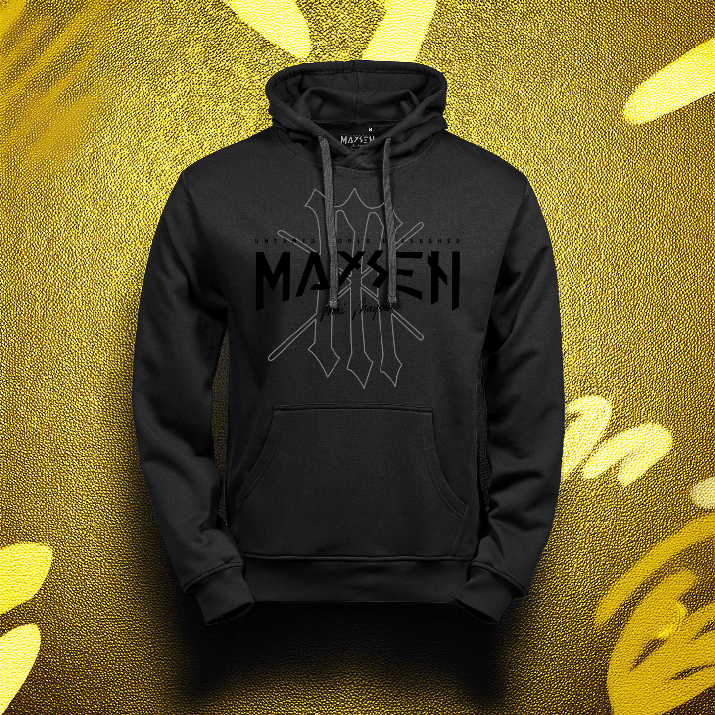 May Maysen Black Logo Power Hoodie