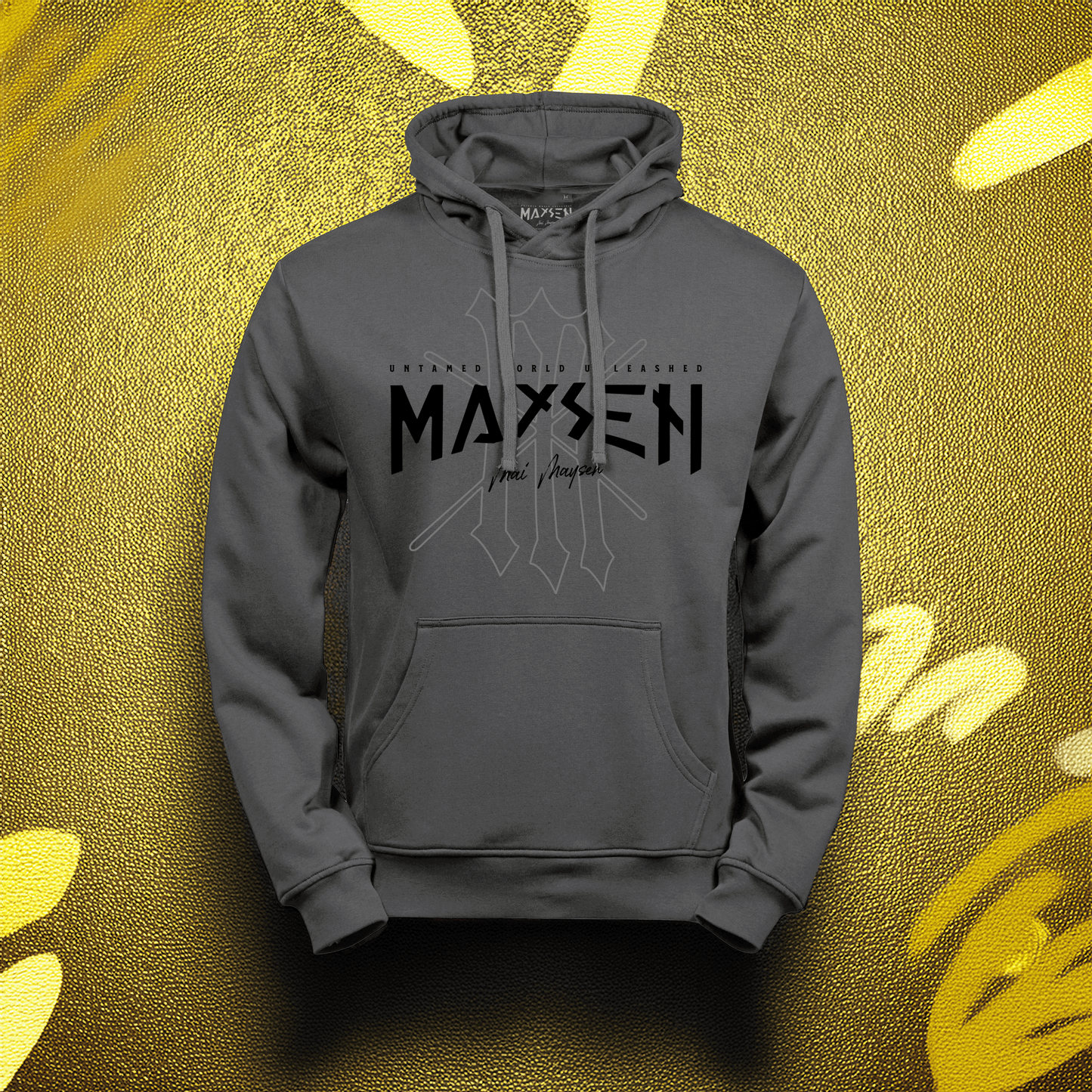 May Maysen Black Logo Power Hoodie