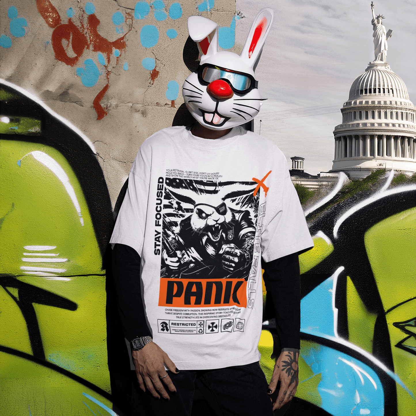 Panic Blaster 2.0 Oversized T-Shirt