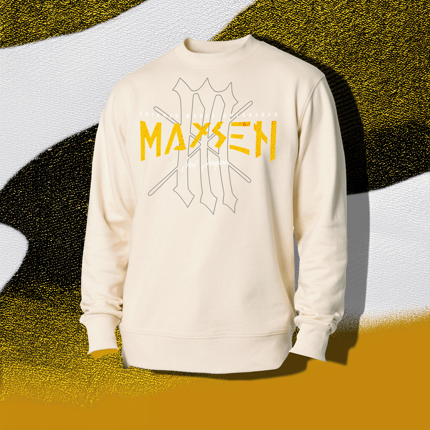 May Maysen Yellow Logo Iconic Unisex Crewneck-Sweatshirt