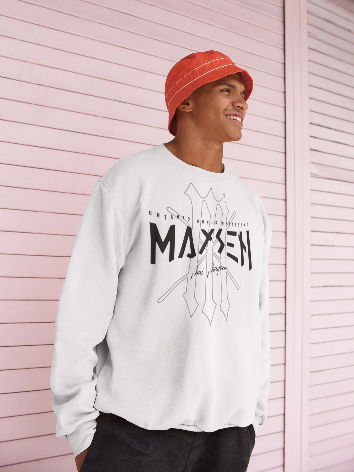 May Maysen Black Logo Iconic Unisex Crewneck-Sweatshirt