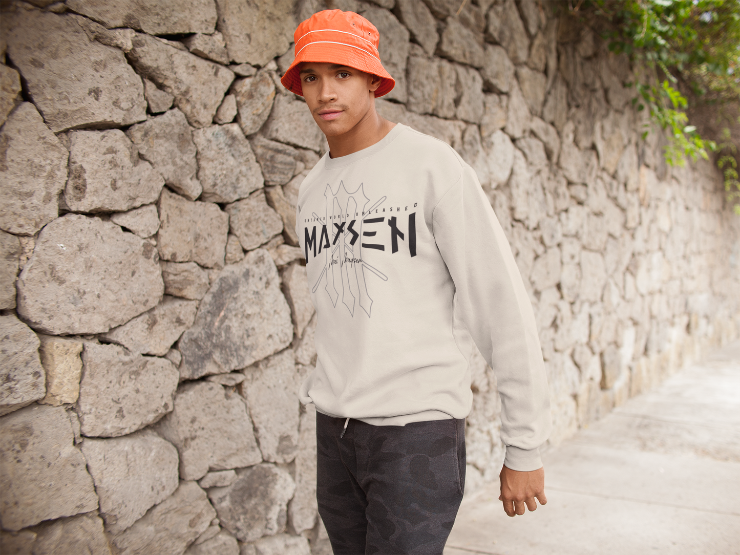 May Maysen Black Logo Iconic Unisex Crewneck-Sweatshirt
