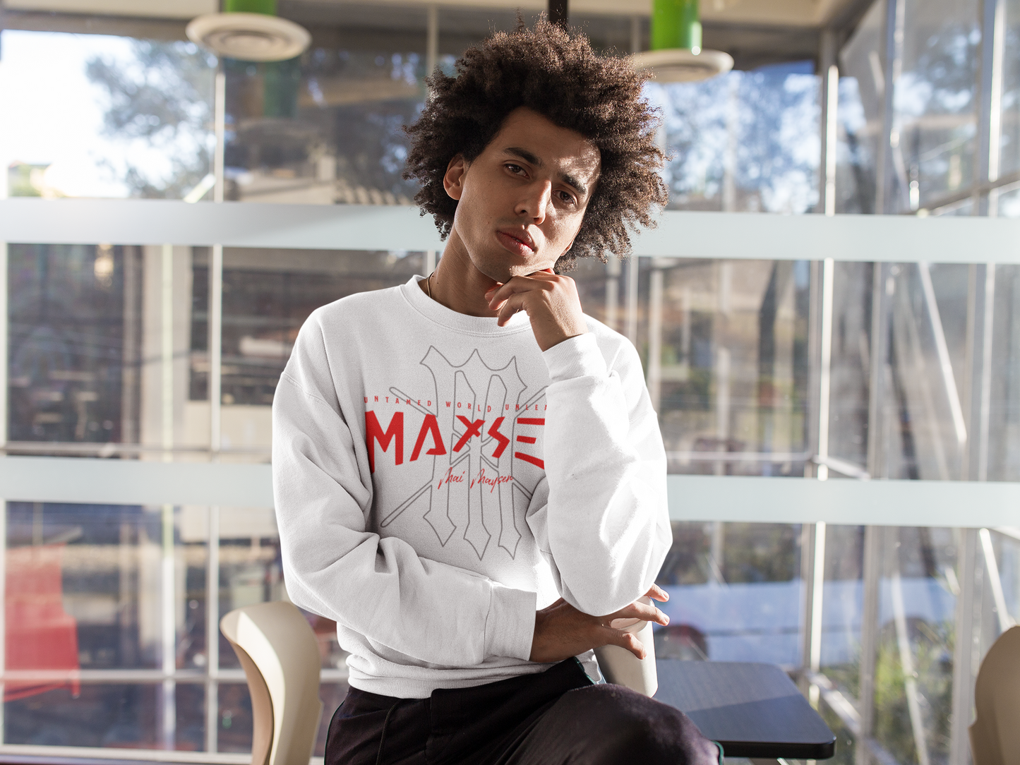 May Maysen Red Logo Iconic Unisex Crewneck-Sweatshirt