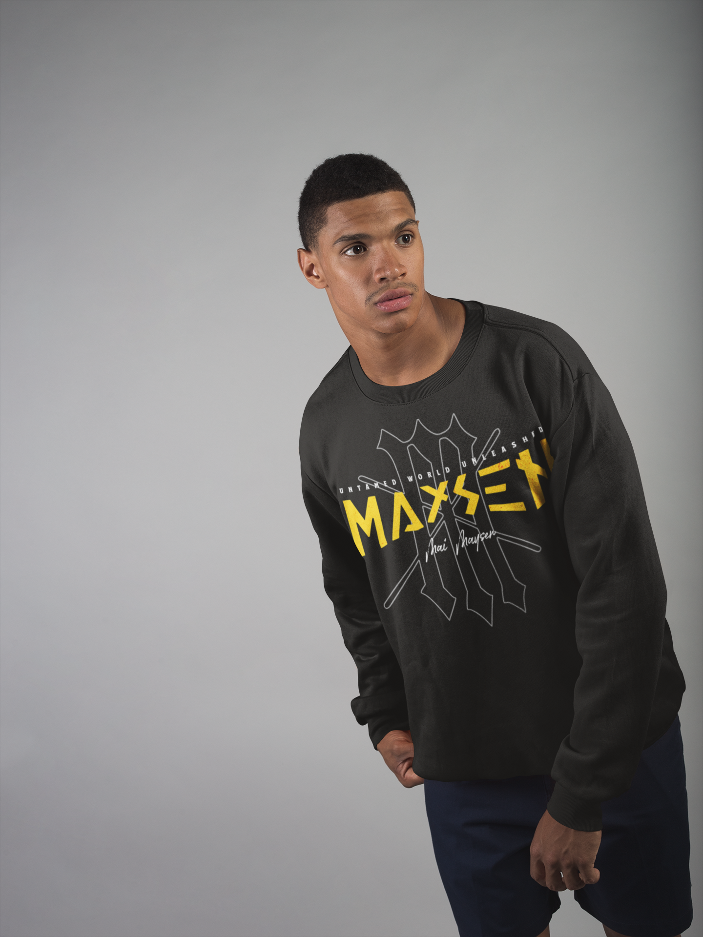 May Maysen Yellow Logo Iconic Unisex Crewneck-Sweatshirt