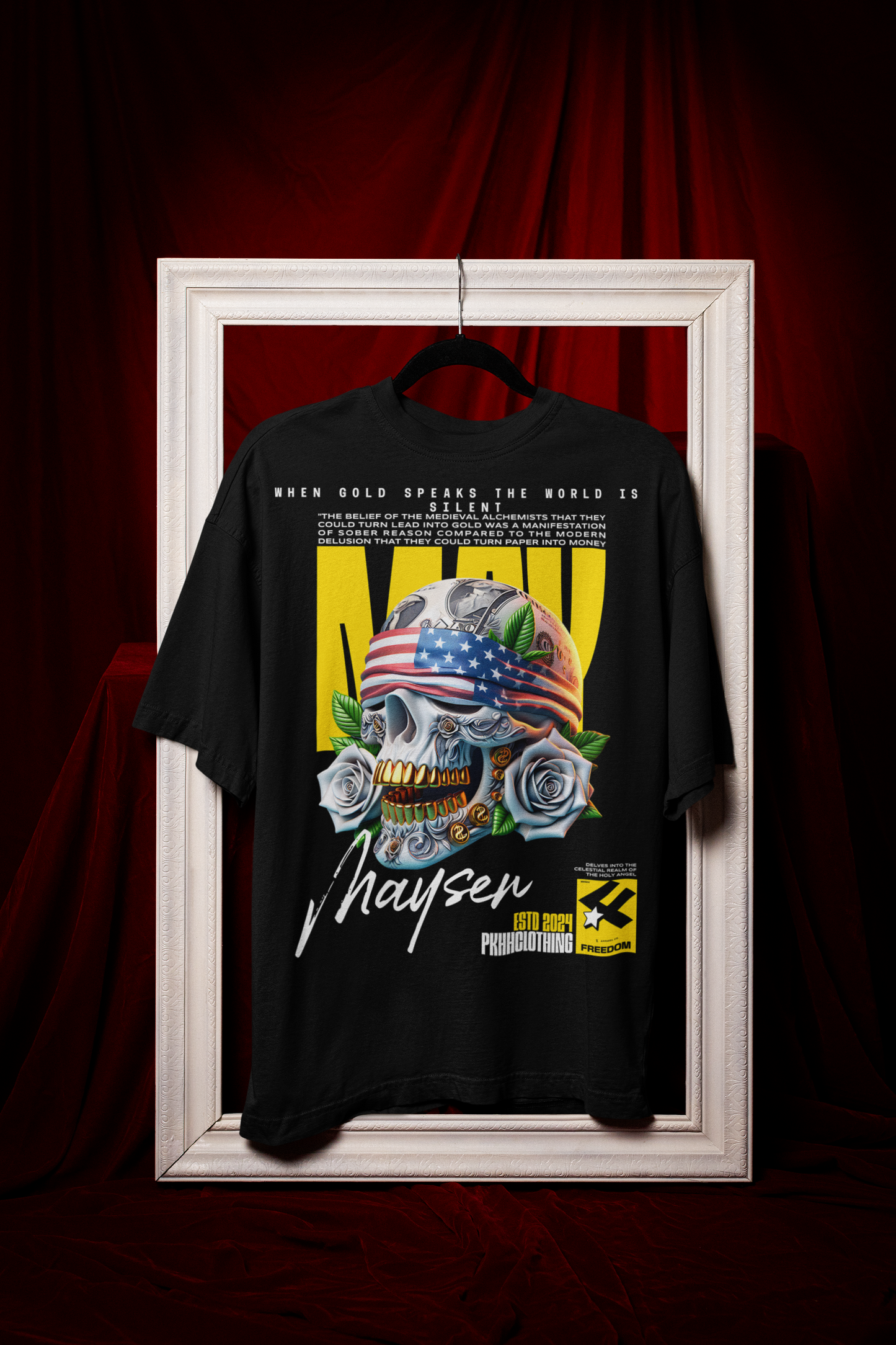 Gold Tiger Cotton Oversized T-Shirt