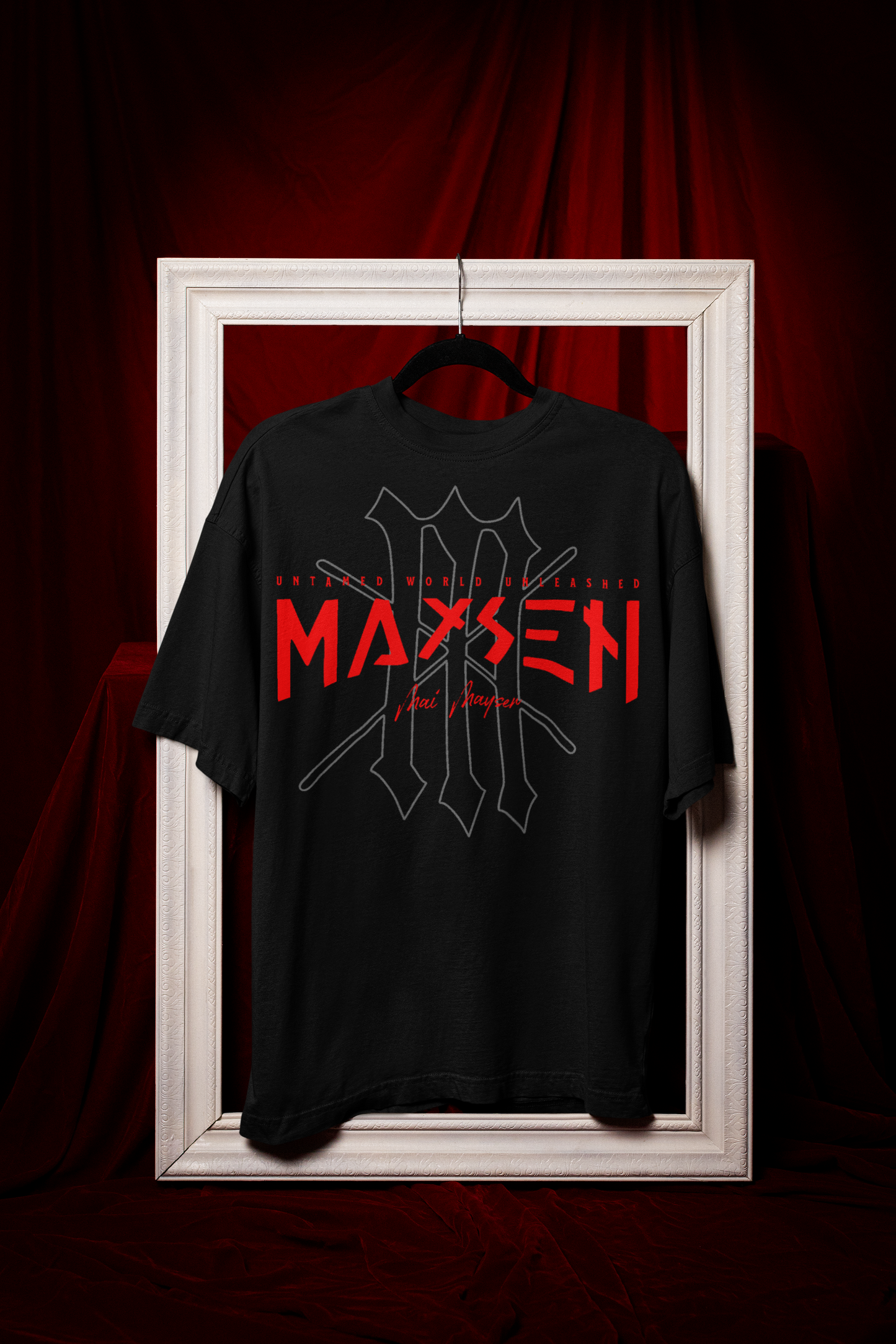 May Maysen Red Logo Tiger Cotton Oversized T-Shirt