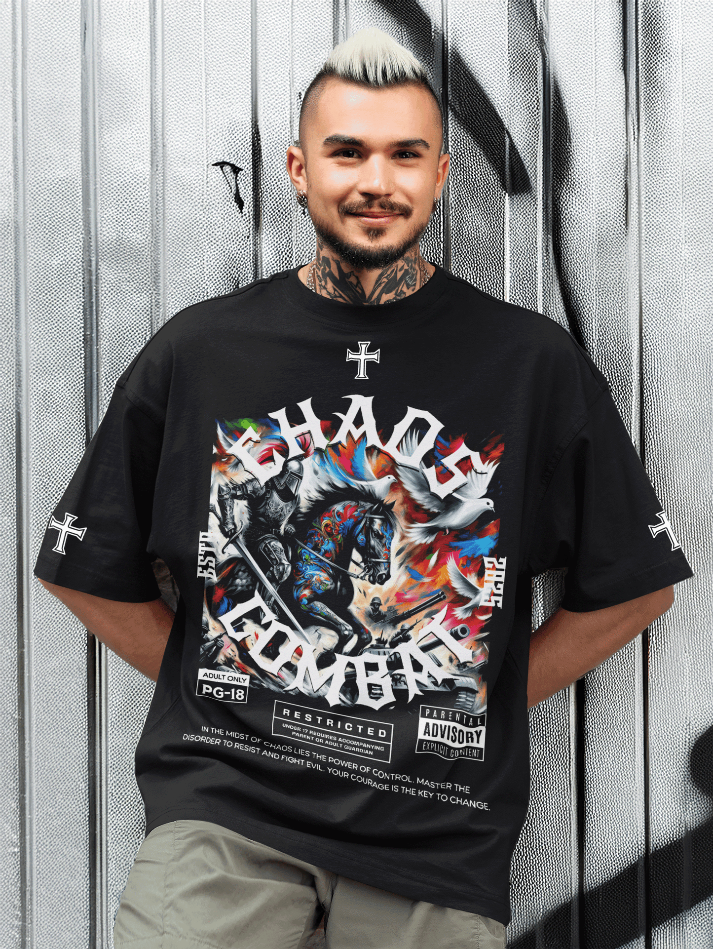 Chaos Combat Blaster 2.0 Oversized T-Shirt