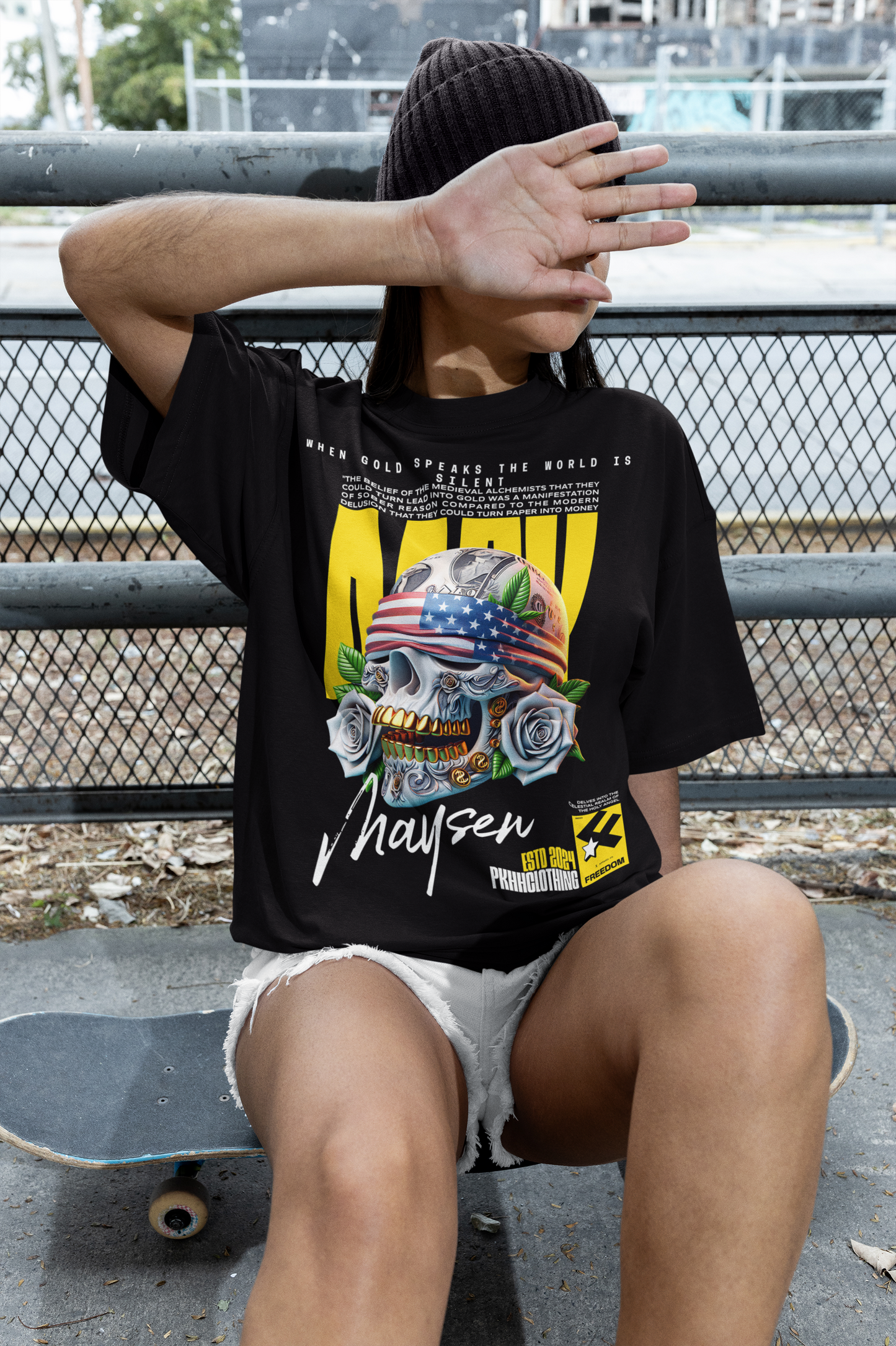 Gold Tiger Cotton Oversized T-Shirt