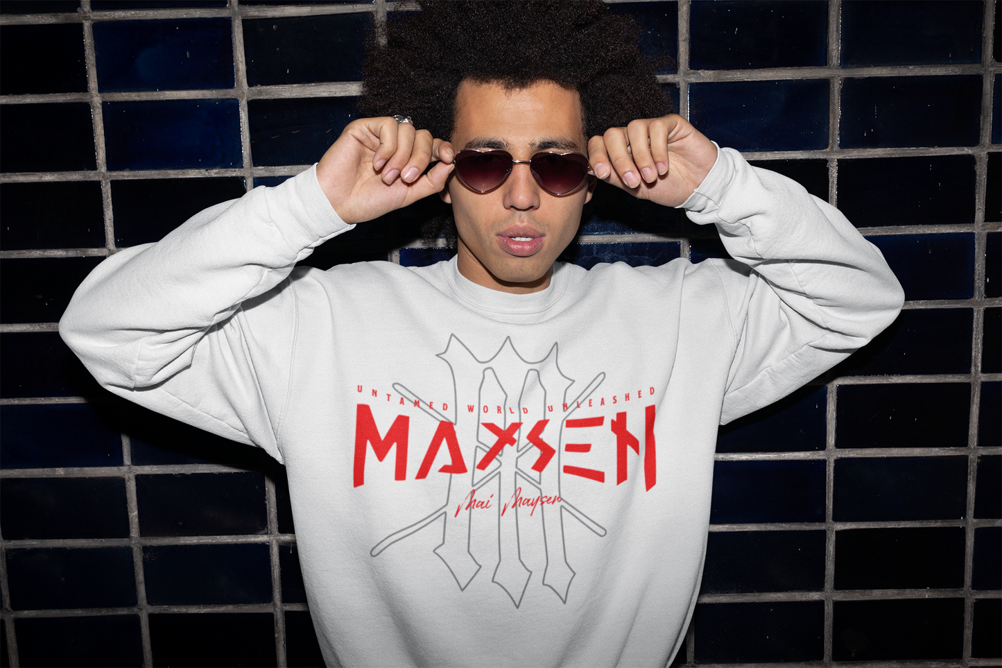May Maysen Red Logo Iconic Unisex Crewneck-Sweatshirt