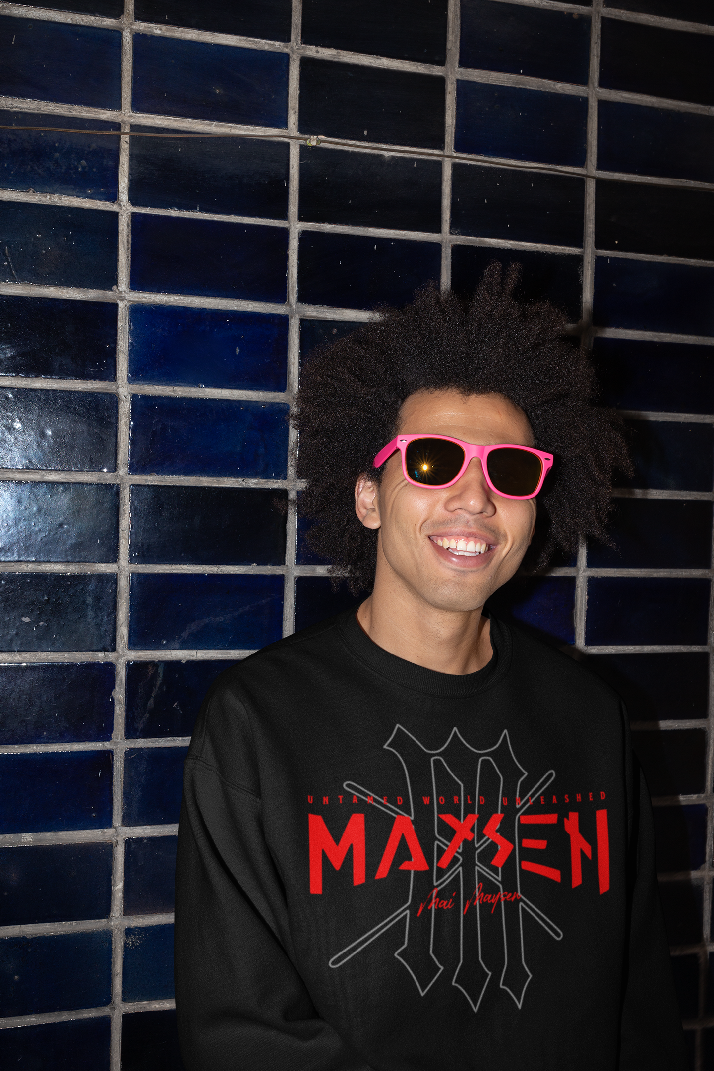 May Maysen Red Logo Iconic Unisex Crewneck-Sweatshirt