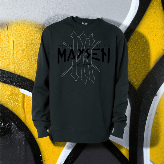 May Maysen Black Logo Iconic Unisex Crewneck-Sweatshirt