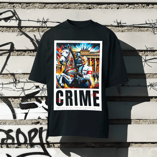 Crime Black Color Blaster 2.0 Oversized T-Shirt