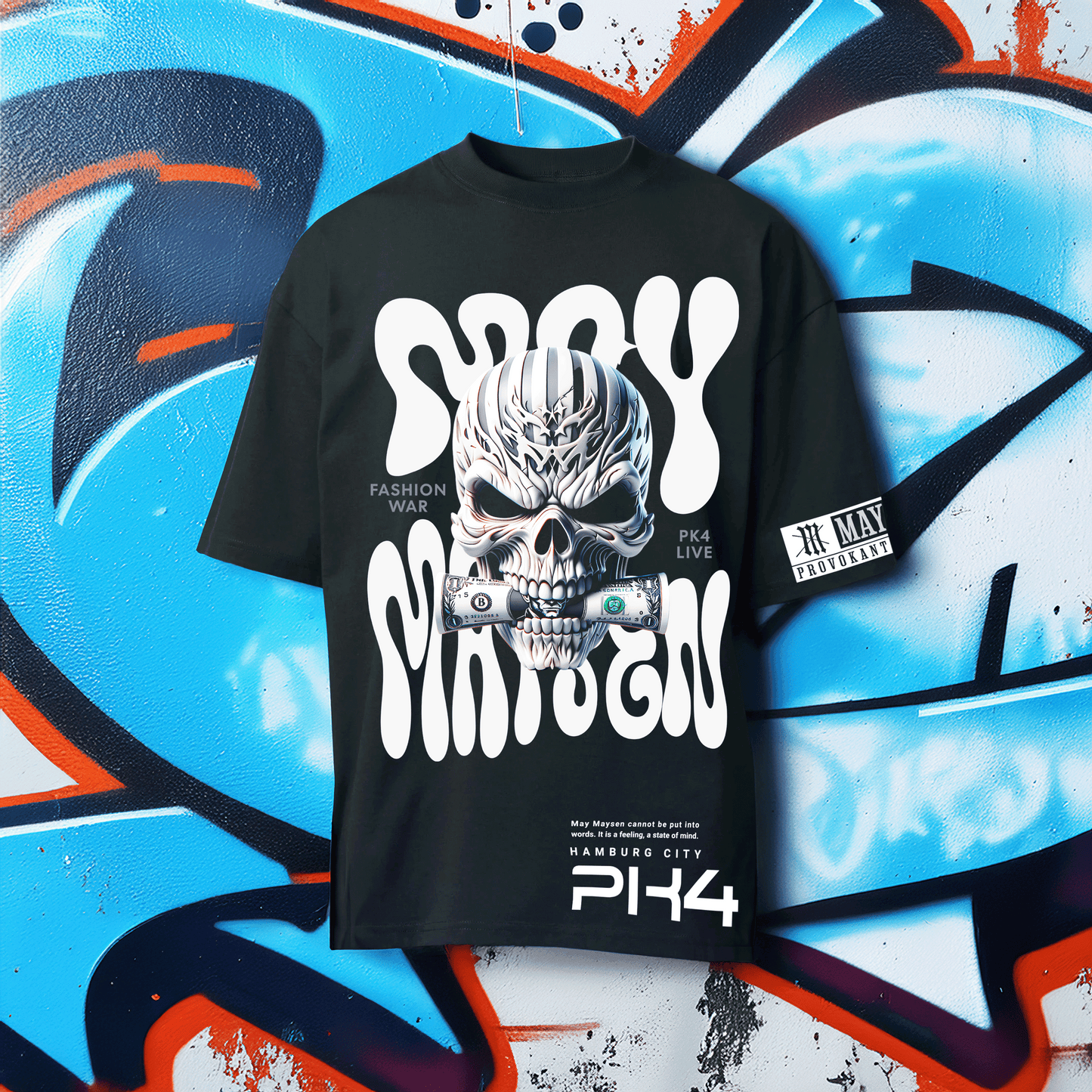 May Maysen Money Skull Blaster 2.0 Oversized T-Shirt