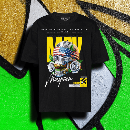 Gold Tiger Cotton Oversized T-Shirt