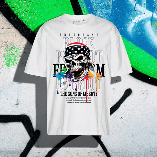 Block Patriot Tiger Cotton Oversized T-Shirt