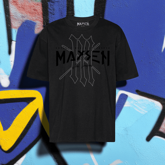 May Maysen Black Logo Tiger Cotton Oversized T-Shirt