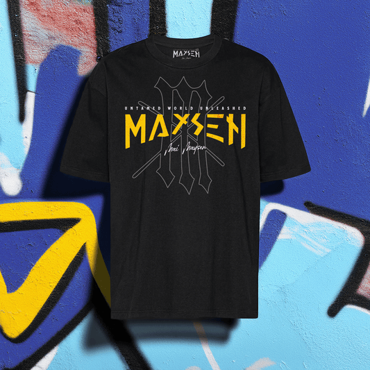 May Maysen Yellow Logo Tiger Cotton Oversized T-Shirt