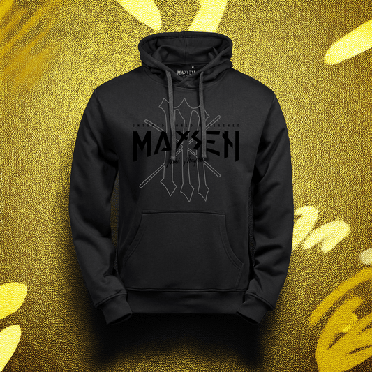 May Maysen Black Logo Power Hoodie