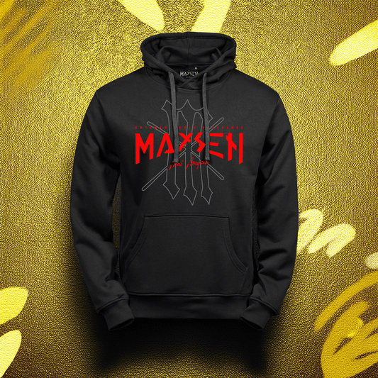 May Maysen Red Logo Power Hoodie