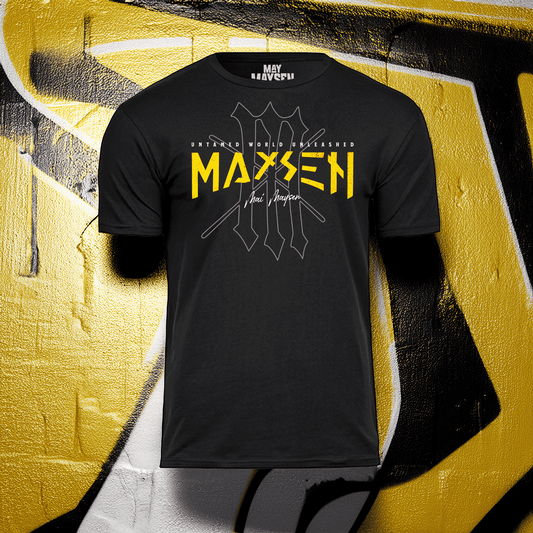 Maysen Yellow Logo Stretch T- Shirt