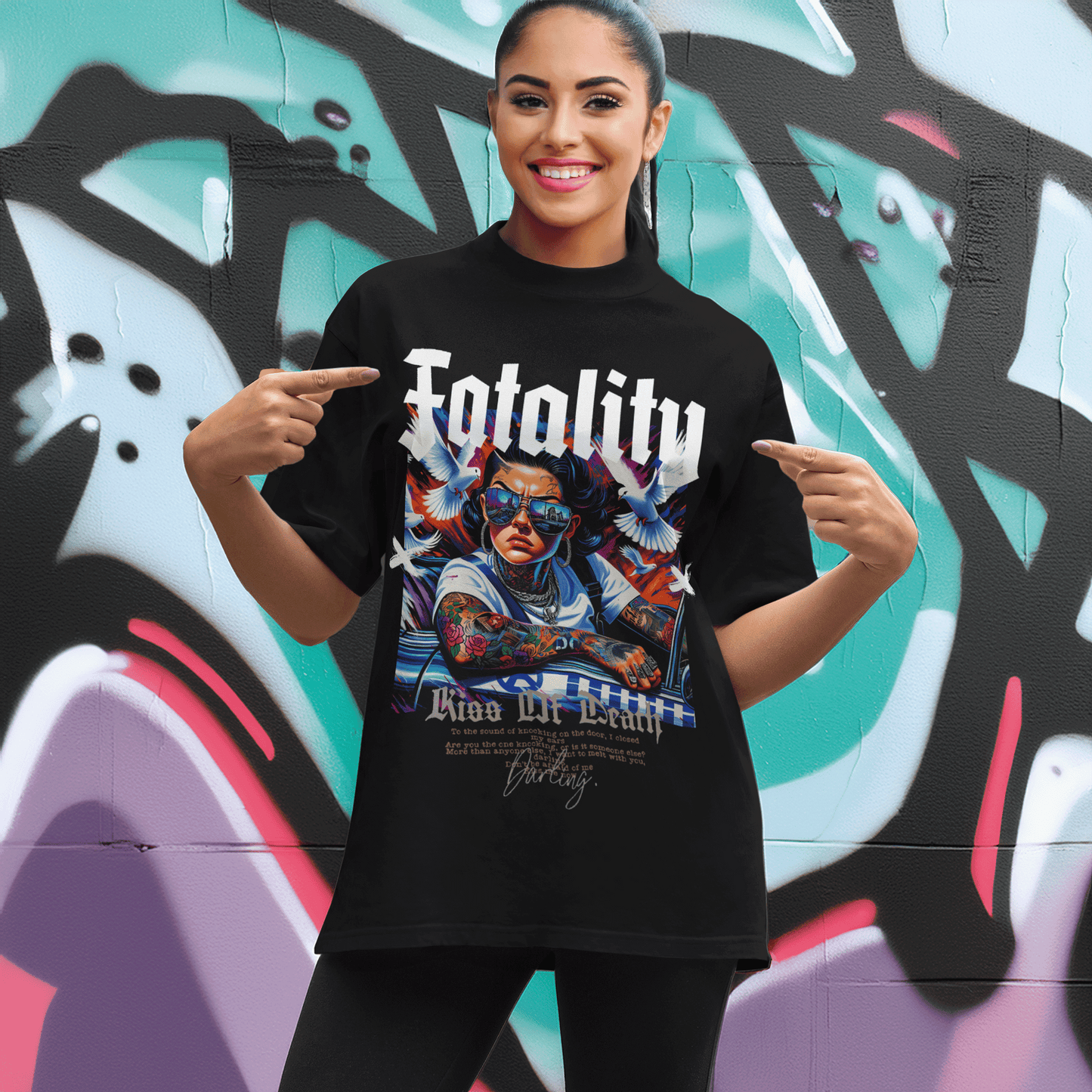 Kiss of Death Ladies Oversized Boyfriend Tee