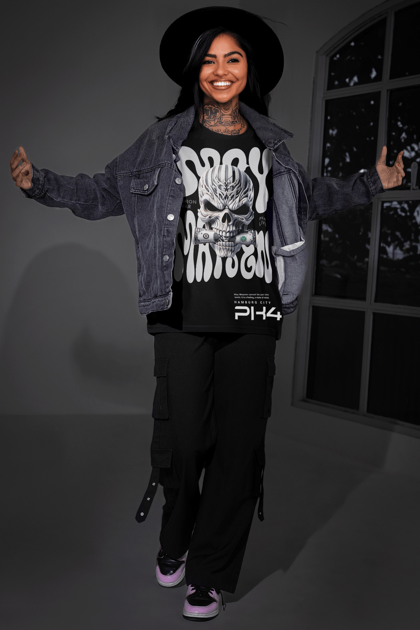 May Maysen Money Skull Blaster 2.0 Oversized T-Shirt